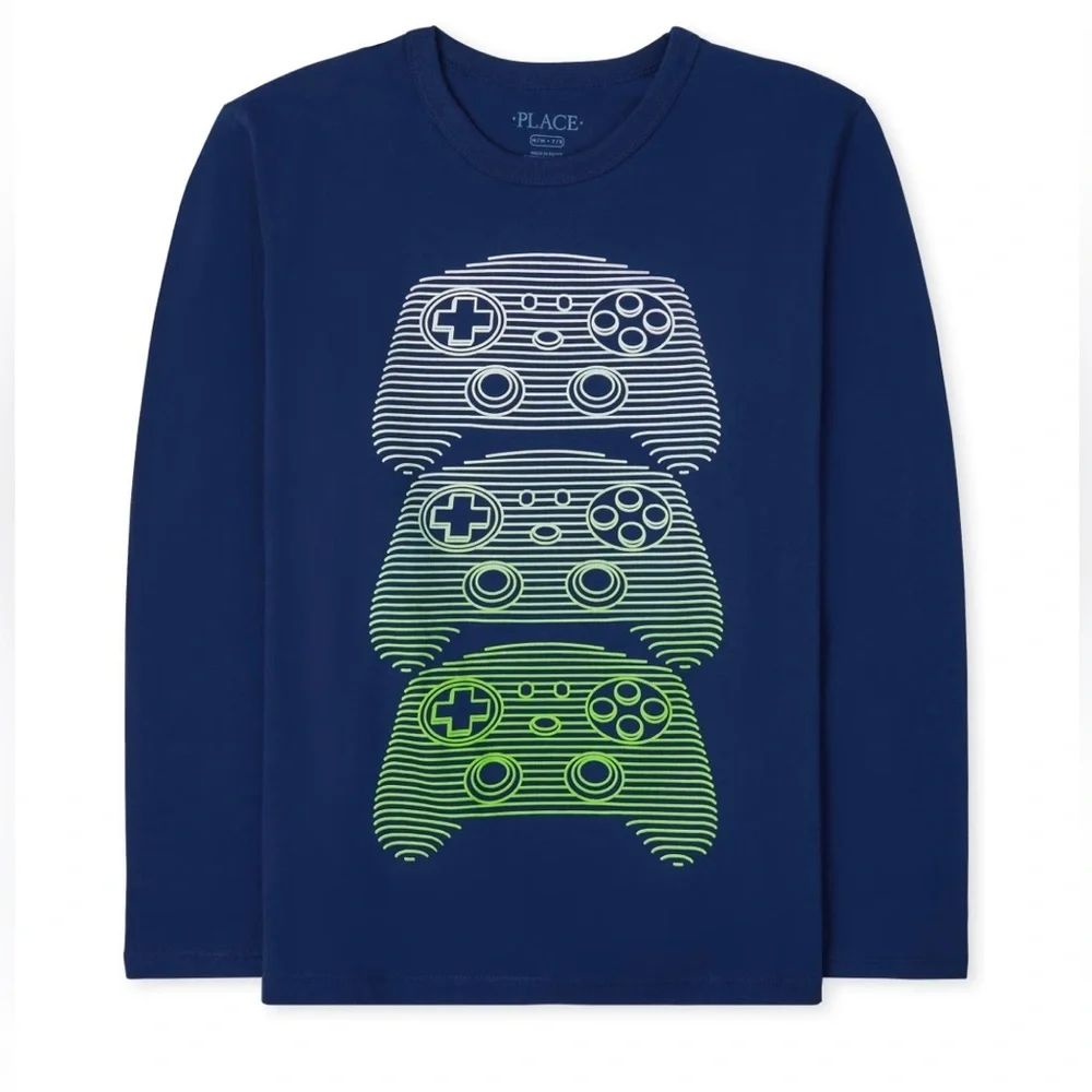 The Children’s Place Boys Video Game Graphic Tee - Milky Way Size XL 14
